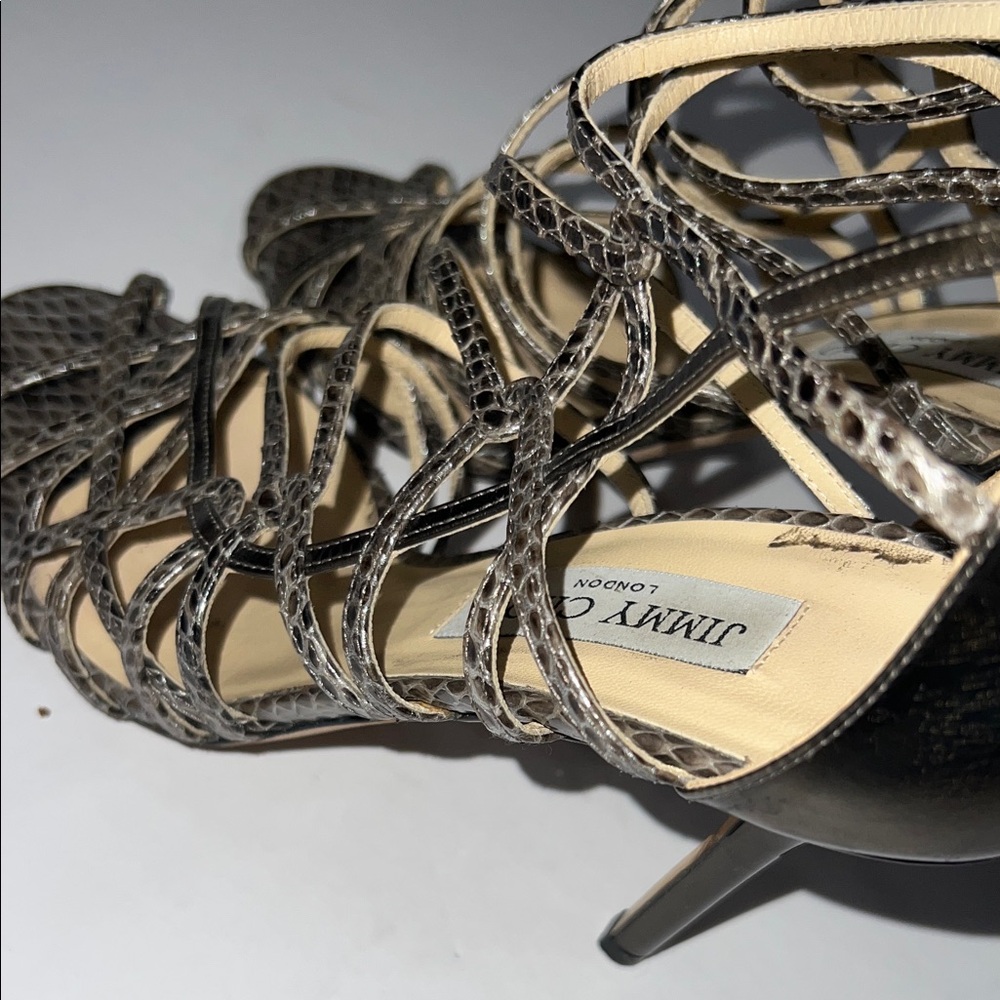 Jimmy Choo Black Snakeskin Heels Women’s size 39 - Picture 6 of 11